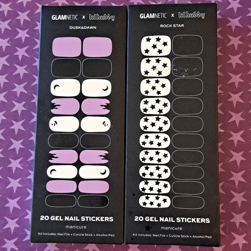 Two sets gel nail stickers